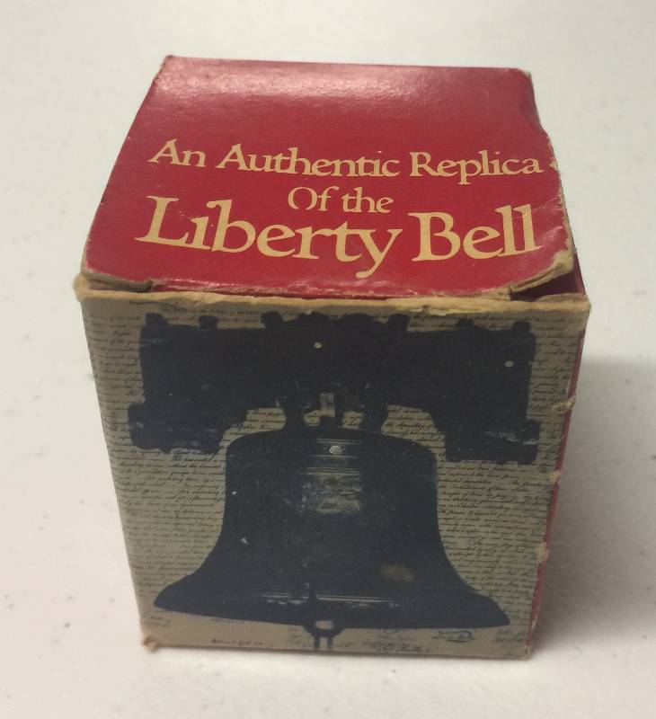 lot 1203 image: Authentic Replica of the Liberty Bell Still In Box Mini Metal Bell
