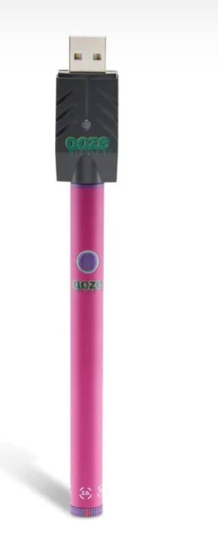 lot 61089 image: Brand Ooze Adjustable Slim Twist Pen Battery W Usb Charger (pink)