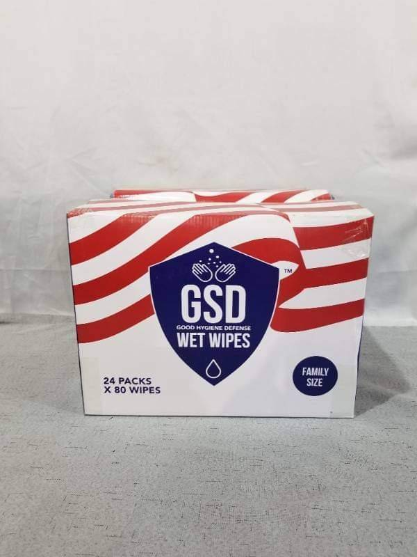 lot 100000 image: Lot of 24 Gsd Wet Wipes 80 Pack Antibac Wipes Snap Top With Aloe Antibac Gsd