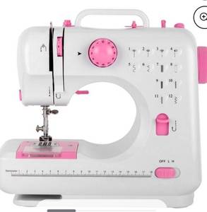 lot 16196 image: MINI MULTIFUNCTIONAL PROFESSIONAL SEWING MACHINE FHSM-505 WITH MULTI COLOR THREAD SET