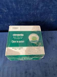 lot 16217 image: CITRONELLA CANDLES ONE SEALED BOX