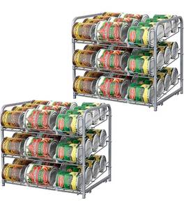 lot 16224 image: STACKABLE CAN RACK ORGANIZER 2 PACK