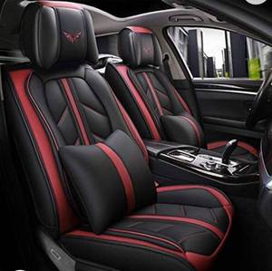 lot 16232 image: OTOEZ LUXURY CAR SEAT COVERS BLACK WITH RED PINSTRIPE