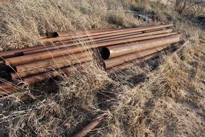 lot 18030 image: Variety of Diameter and Length Metal Pipe