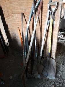 lot 11145 image: Lot of Long Handled Tools    in East 12 of West Barn