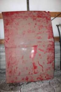 lot 18093 image: Red Chevy Truck Hood