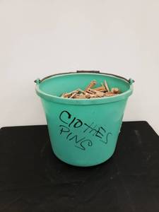 lot 8324 image: bucket of clothes pins