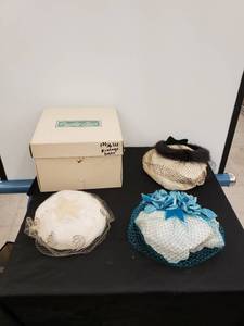 lot 8365 image: lot of vintage hats wbox