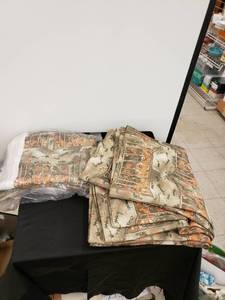 lot 8370 image: large lot retro drapes