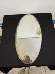 lot 8379 image: old oval dresser mirror