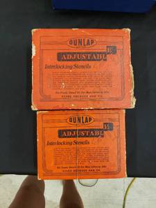 lot 8387 image: lot of old stencils