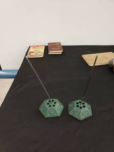 lot 8394 image: pair old metal receipt holders