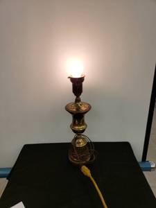 lot 8412 image: old brass lamp