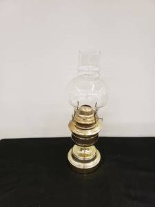lot 8414 image: brass oil lamp