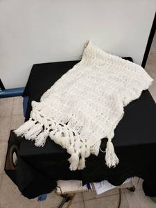 lot 8445 image: oversized white scarf