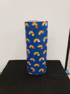 lot 8468 image: vintage roll if wrapping paper rainbows