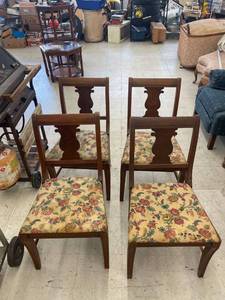 lot 4292 image: 4 harp back chairs