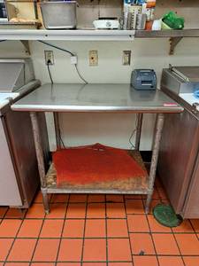 lot 9424 image: Stainless Steel Prep Table