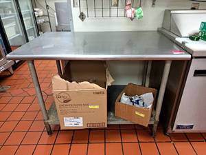 lot 9426 image: Stainless Steel Prep Table