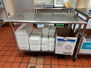 lot 9428 image: Stainless Steel Prep Table