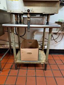 lot 9445 image: Stainless Steel Prep Table with Bottom Shelf