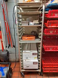 lot 9467 image: Full Size Bakers Rack