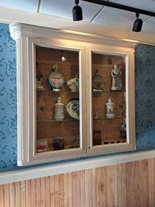 lot 32407 image: Wooden Glass Door Cabinet