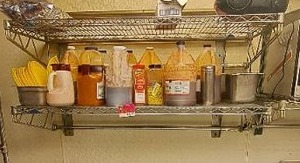 lot 44842 image: 47in&nbspStainless Steel Wire Shelving&nbsp(contents not included)