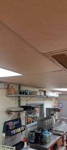 lot 44850 image: 10ft Grey Wooden Shelf (contents not included)