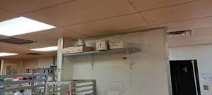 lot 44853 image: 56in Wooden Shelf (contents not included)