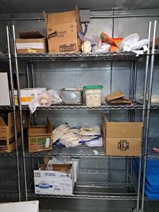 lot 44869 image: 47 x 18 x 76 Metro Shelving on Wheels