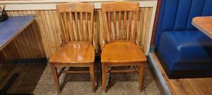 lot 49574 image: (2) Maple Dining Room Chairs