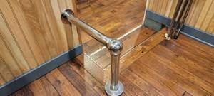lot 49604 image: (3) Chrome Railings In Dining Room