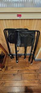 lot 49609 image: (2) Black Car Seat Stands