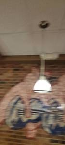 lot 49629 image: (11) Glass And Chrome Pendant Lights