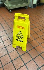 lot 9486 image: Yellow Wet Floor Caution Sign