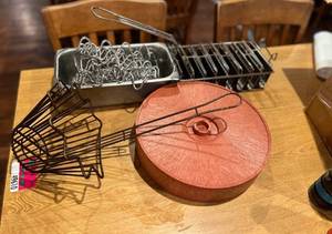 lot 9506 image: Lot of Taco Stands, Orange Tortilla Holder, and More