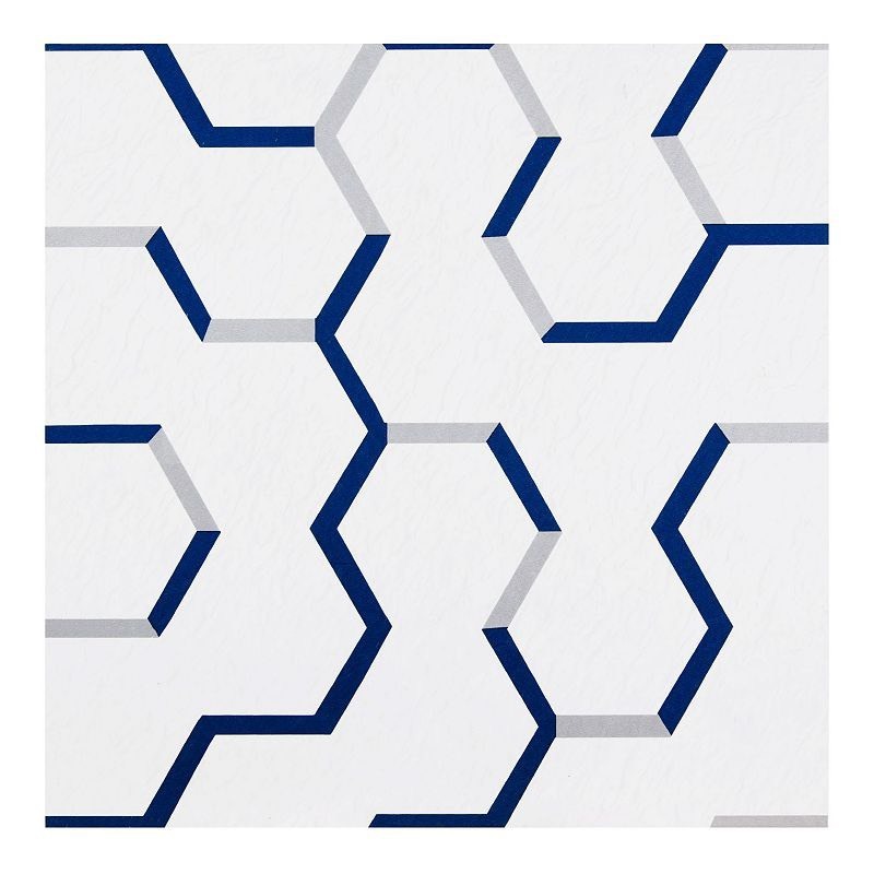 lot 1620 image: Achim Retro 12x12 Self Adhesive Vinyl Floor Tile - Geo Puzzle - 20 Tiles20 sq. ft.