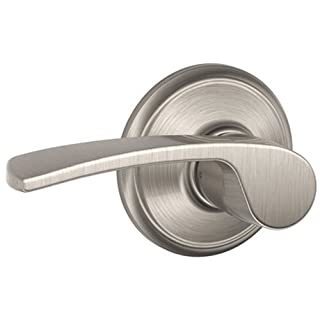lot 1653 image: Schlage F10VMER619 Merano Hall and Closet Lever, Satin Nickel (B004Y761UI)