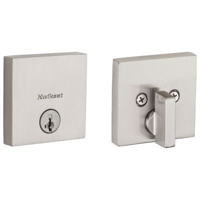 lot 1654 image: Kwikset 258 Downtown Square Sgl Cyl Low Profile Deadbolt Featuring Smartkey Security�� in SN