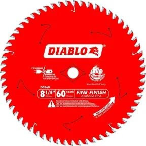 lot 1763 image: DIABLO 8-14 in. x 60-Tooth Fine Finish Circular Saw Blade