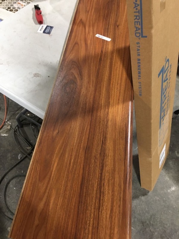 lot 1796 image: 3ft 11in W x 1ft L wooden stair cover set of 2