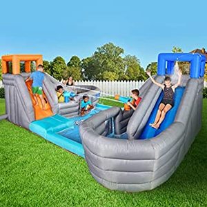 lot 2672 image: Nerf Super Soaker Ultimate Water Park �� Head to Head Battle Arena Mega Inflatable Bounce House for Ultimate Water Battles (B099R18BWR)