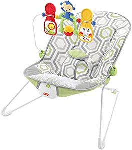 lot 2725 image: Fisher-Price Baby Bouncer - Geo Meadow, Infant Soothing and Play Seat