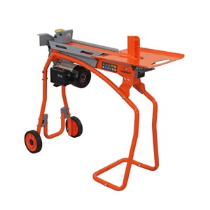 lot 2746 image: YARDMAX YS0552 5-Ton Electric Log Splitter with Stand and Log Tray