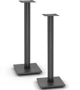 lot 2809 image: (unknownloose hardware) Atlantic Bookshelf Speaker Stands - Steel Construction, Pedestal Style & Built-in Wire Management, Support Bookshelf-Style Speakers up to 20 lbs. PN 77335799 - Black 2-Pack
