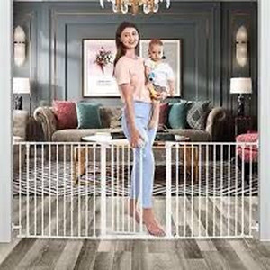 lot 2834 image: tokkidas extra wide baby gate white