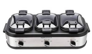 lot 41721 image: AmazonCommercial Stainless Steel 3x2.5QT Triple Slow Cooker