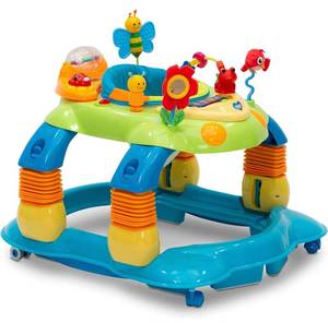 lot 41723 image: Delta Children Lil�� Play Station 4-in-1 Activity Walker - Rocker, Activity Center, Bouncer, Walker - Adjustable Seat Height - Fun Toys for Baby, Blue