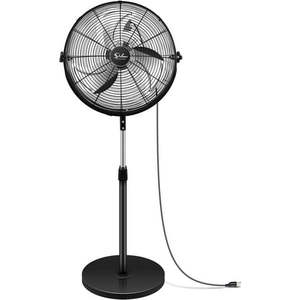 lot 41729 image: Simple Deluxe 20 Inch Pedestal Standing Fan High Velocity Heavy Duty Metal For Industrial Commercial Residential Greenhouse Use Black